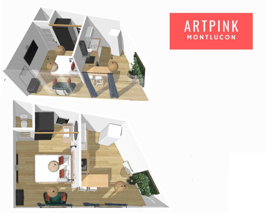 Artpink - Ideal Pros - Proche Commerces - Agathor Montluçon Zewnętrze zdjęcie